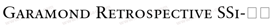 Garamond Retrospective SSi字体转换